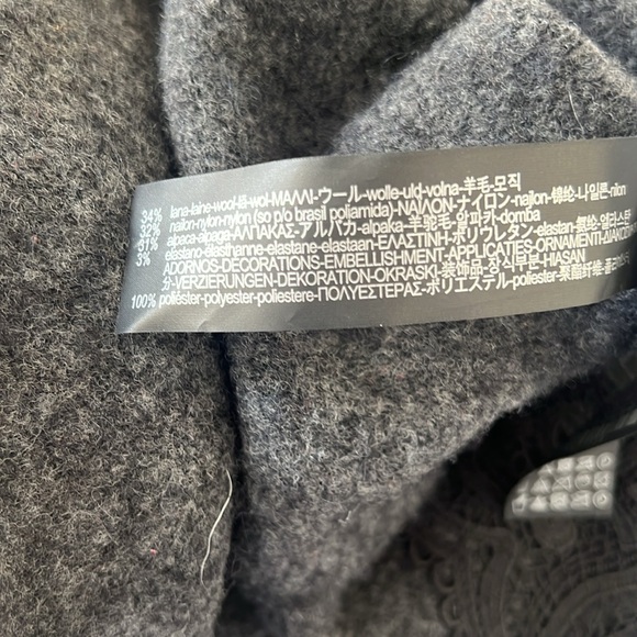New Zara Women’s Wool Blend Dark Gray Knit Sweater/ Jumper, Size Medium - Picture 5 of 5
